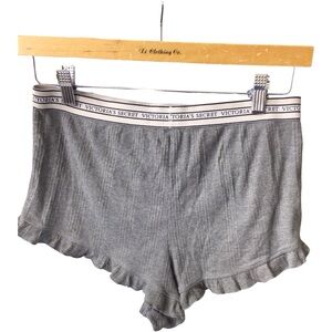 Victoria's Secret Heather Gray Ruffle Sleep Shorts
